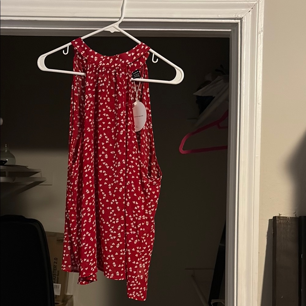 Red Floral Women's Top